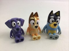 Bluey Dog Figures Toy Extended Family Blue Large Lot Moose Toys 14pcs
