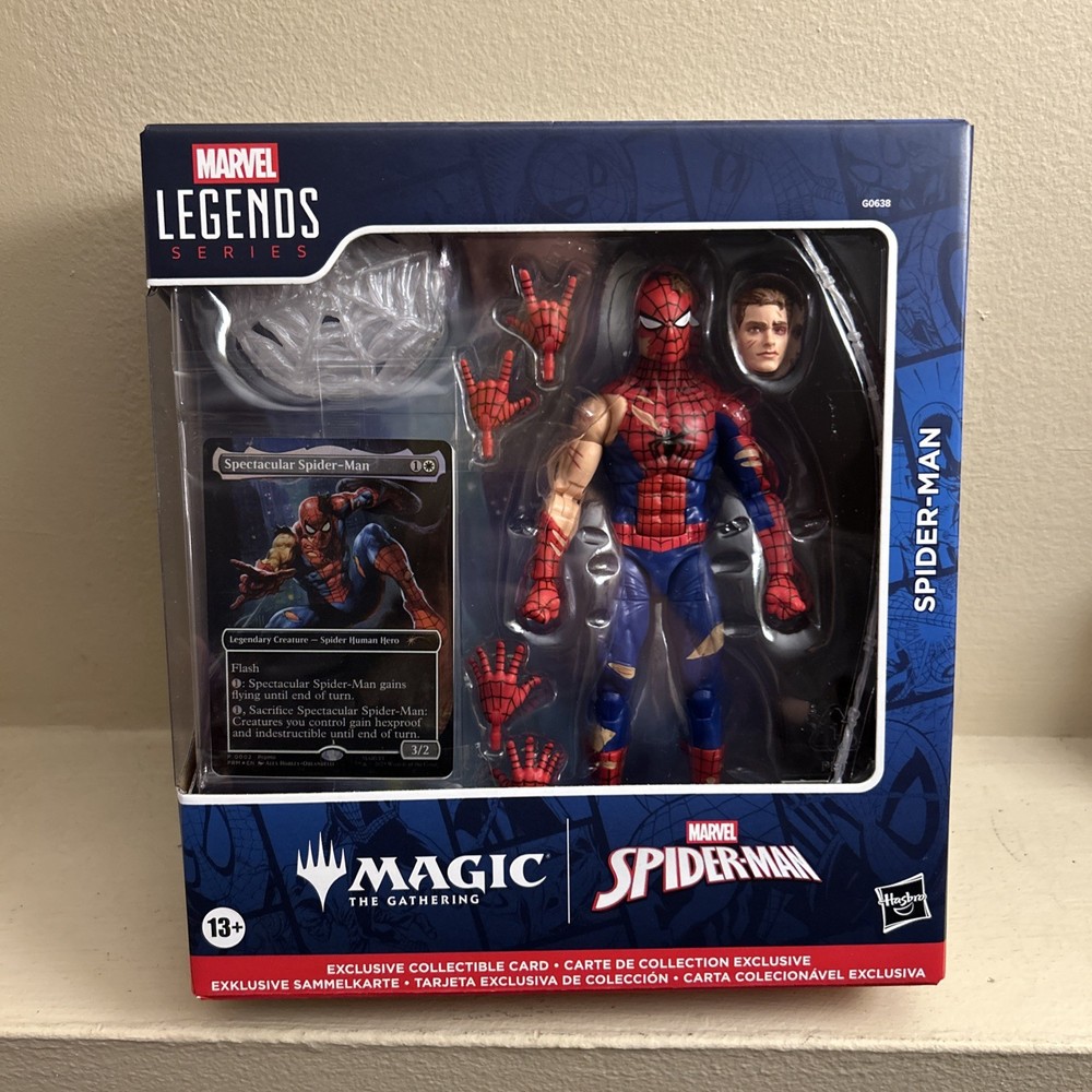 Marvel Legends Magic the Gathering Battle Damaged Spider-Man Figure with Card B
