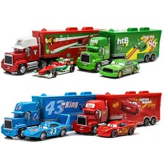 Disney Pixar Cars Lightning McQueen Mack Hauler Truck & Car Set Model Toys Gifts