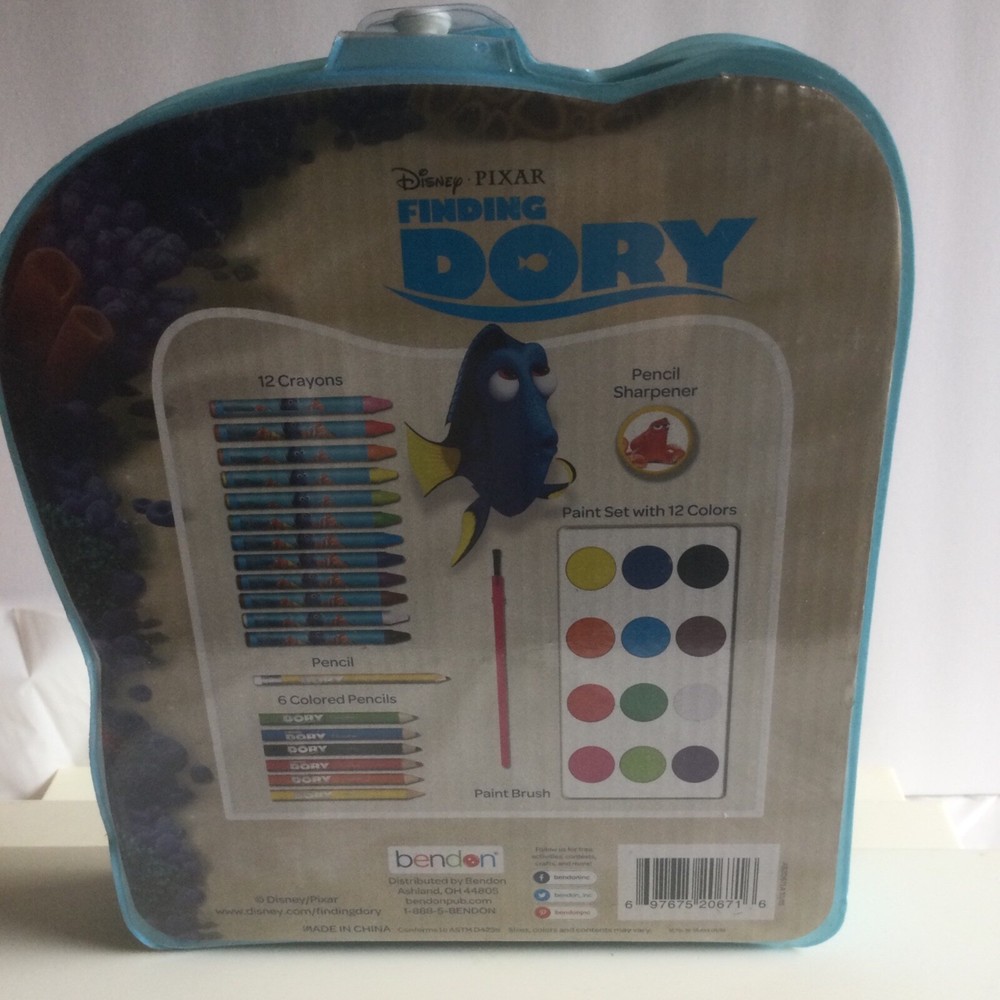 disney finding dory art set. for children,preowned age 3,water colors