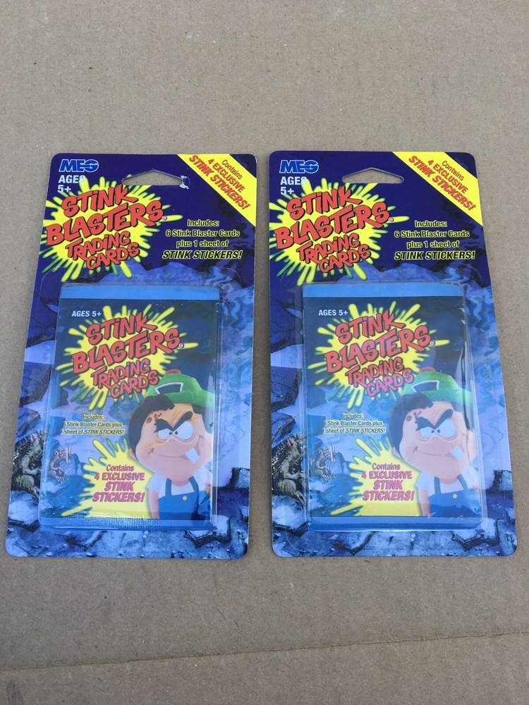 COLLECTABLE MEG STINK BLASTERS TRADING CARD 2002 6 CARDS 1 SHEET STICKERS (2 PK)