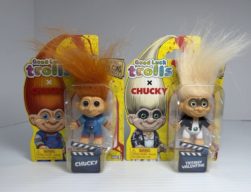 Good Luck Trolls X Child’s Play: Chucky Movies: Chucky & Tiffany 2 Figure Set