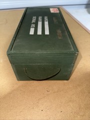 1960s GI Joe 43 Pc. Accessory Lot + Green Footlocker Storage Trunk Handles