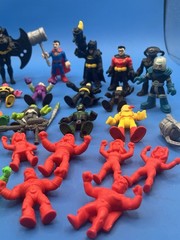 DC Toy Box Jackpot Batman, Superman, Joker + 40+ Figures, Bike, Weapons Mashem