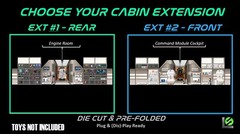 Cabin Extension – Command/Engine Module Bulkheads | 1976 Mattel Space 1999 Eagle