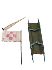 GIJoe 1964 Marine Set Stretcher Flag and Crutch….