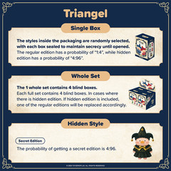 TOP Lulu The Piggy Blind Box – Triangel Series Plush Keychain Cute Figures