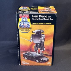 Super GoBots Herr Fiend Enemy Sports Car With Box & Styrofoam 1984 Tonka 7202