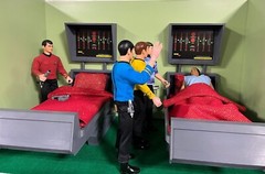 CUSTOM MEGO STAR TREK TOS MEDICAL BED for 8 INCH (1:9) FIGURE DIAROMA
