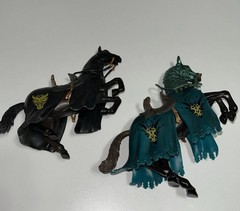 Papo Schleich & Heroscape Figure Lot – Vintage Medieval Knights, Horses, Dragons