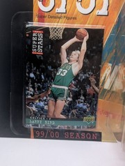 1999 Mattel NBA Super Stars Larry Bird Celtics Figure w Upper Deck Card Sealed