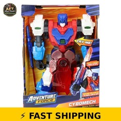 Adventure Force Cybomech Combat Robot Action Figure with Lights & Sounds