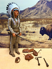 Custom painted, one of a kind. Vintage Marx BOTW Chief Cherokee some accessories