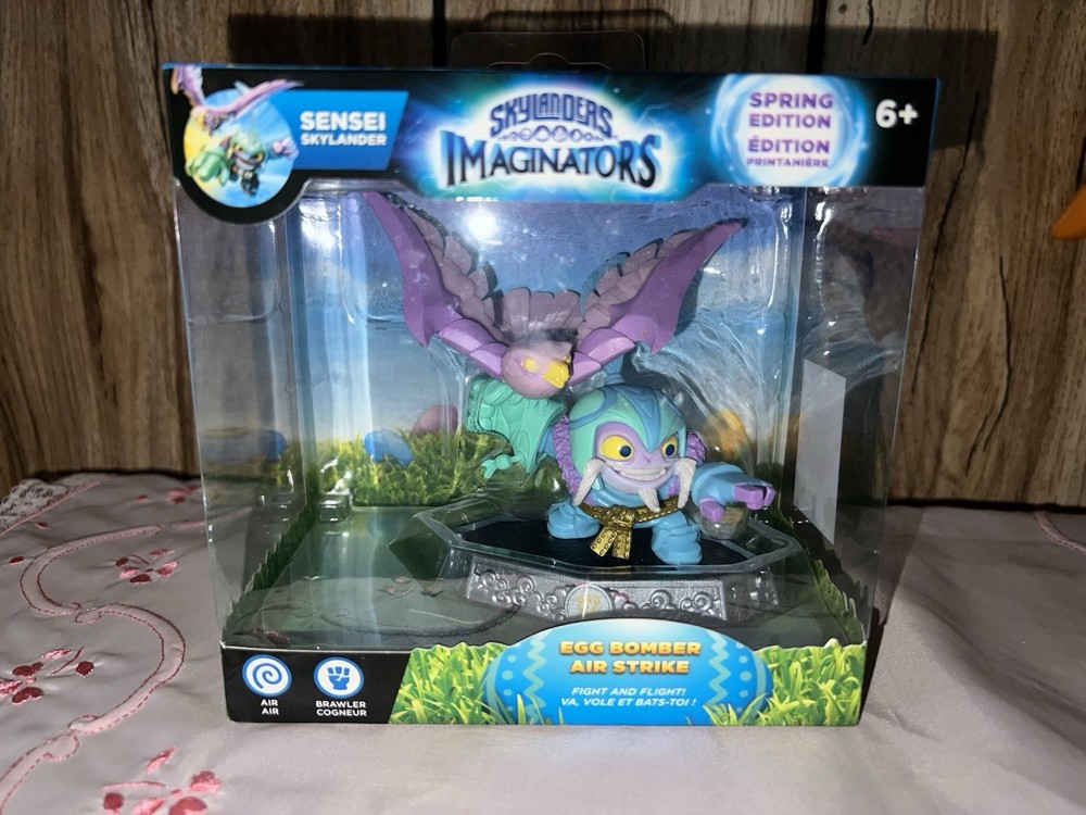 NIB SKYLANDERS IMAGINATORS SPRING EDITION EGG BOMBER AIR STRIKE SENSEI SKYLANDER