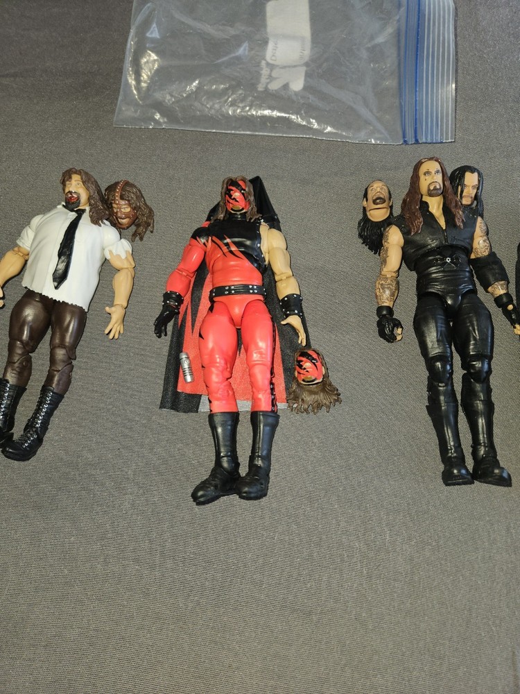 MATTEL WWE TRIO BUNDLE ULTIMATE UNDERTAKER, KANE , ELITE MANKIND