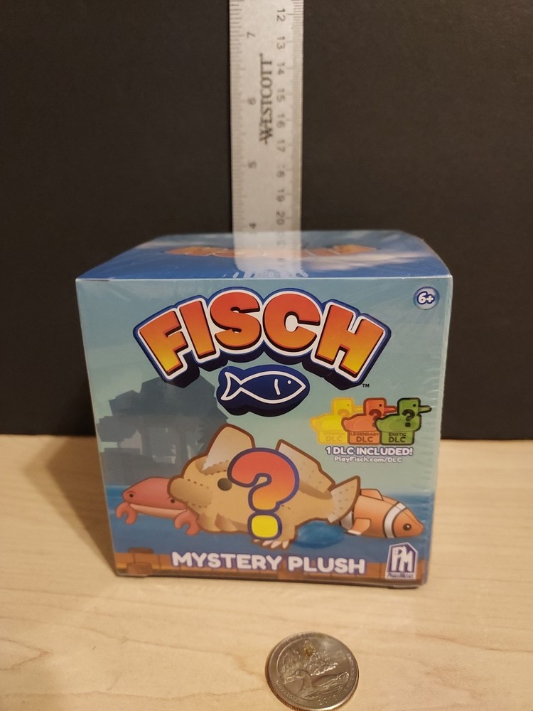 FISCH ROBLOX MYSTERY 4″ PLUSH INCLUDES DLC CODE COMMON LEGENDARY OR EXOTIC *NEW*