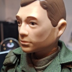 Vietnam War Army Action Figure w/ Helmet & Gun Green Brown Black Plastic Fabric