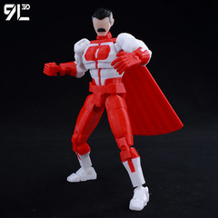 3D Printed Invincible Omni-man Action Figure – Multi-Jointed Superhero Anime