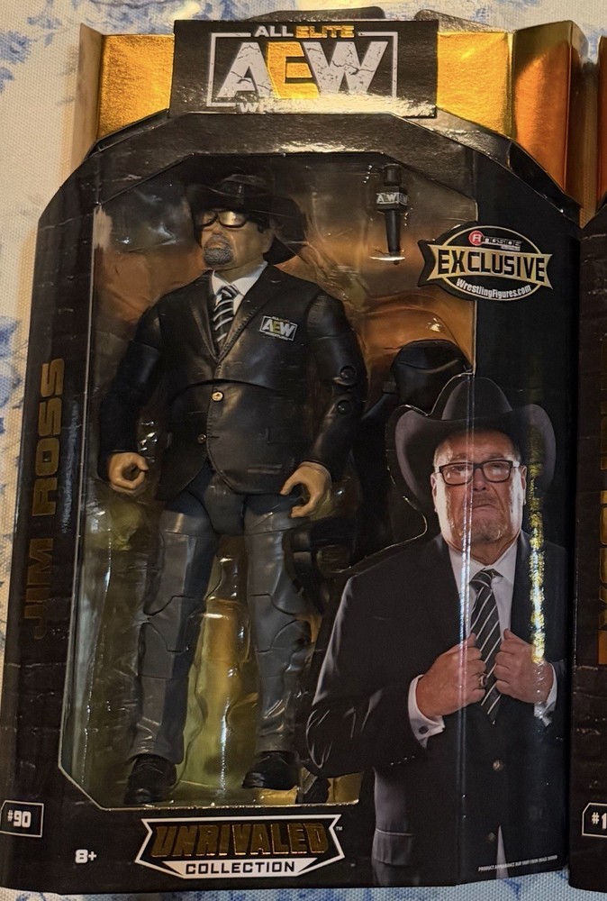 AEW 90 Unrivaled Collection Jim Ross Wrestling Action Figure 2022 Jazzwares SEAL