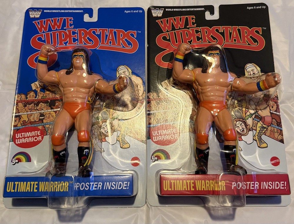 2 2026 WWE LJN Superstars ULTIMATE WARRIOR Chase 1 BLUE/1 BLACK CARD – IN HAND