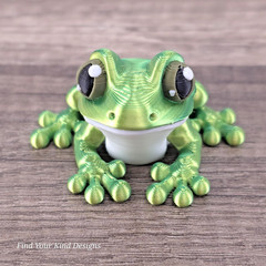 Mini Frog 3D Articulated Flexi Fidget Toy- Stocking Stuffer Gift- Desk Pet