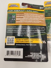Final Faction Alpha Team 1 Mixed Lot Of 5 Packs of Weapons Accessories