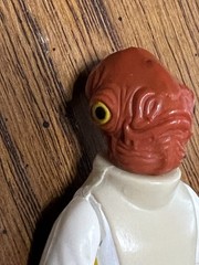 VINTAGE STAR WARS ROTJ 1983 TAIWAN ADMIRAL ACKBAR COMPLETE PAINTED ARMS VARIANT