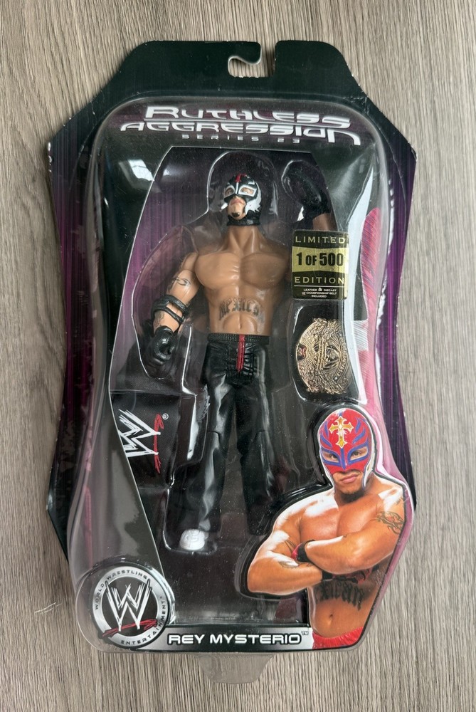 Rey Mysterio 1/500 WWE Ruthless Aggression Series 22 Chase Diecast Belt 1 Of 500