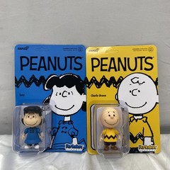 Super7 Peanuts ReAction Figures Charlie Brown & Lucy Collectible Figure Lot