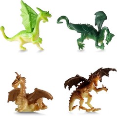 Mini Dragon Toy Figures – (Pack of 36) 2 Inch Plastic Rubbery Dragon Figurines i