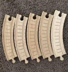 Learning Curve Wooden Thomas Train Clickety Clack 6 1/2 Inch Curved Tracks!