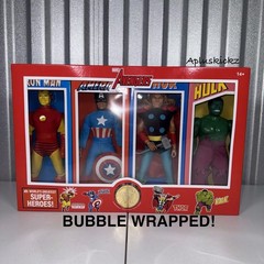 2026 Disney Parks Mego Marvel Avengers 4 Pk Cap America Iron Man BUBBLE WRAPPED!