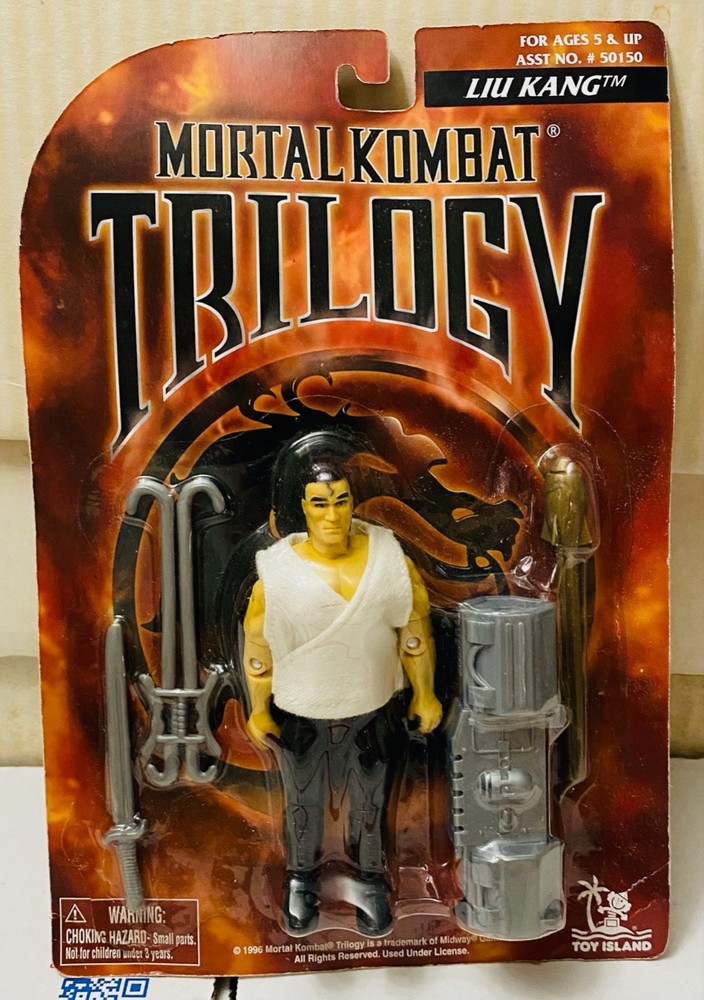 Toy Island 1994 Mortal Kombat Trilogy Liu Kang original MOC sealed nice