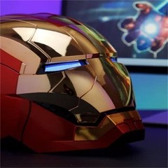 US STOCK Golden MK5 Iron Man Helmet AUTOKING Wearable Voice-control Cosplay Mask