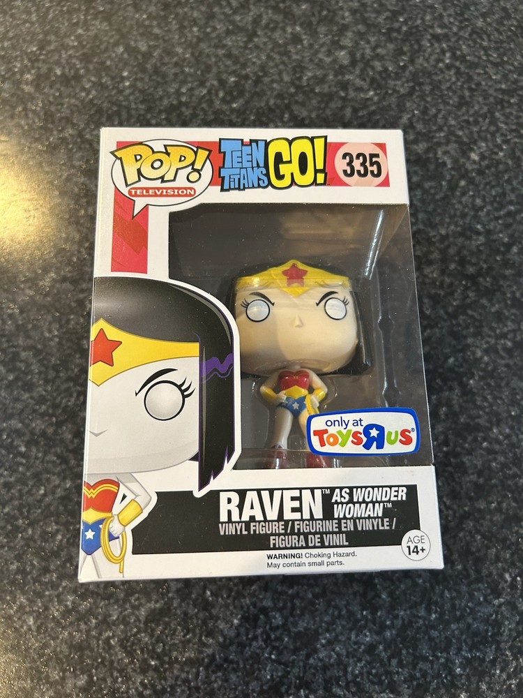 Funko Pop! Television Teen Titans Go! Raven as Wonder Woman #335 Toys R Us F17