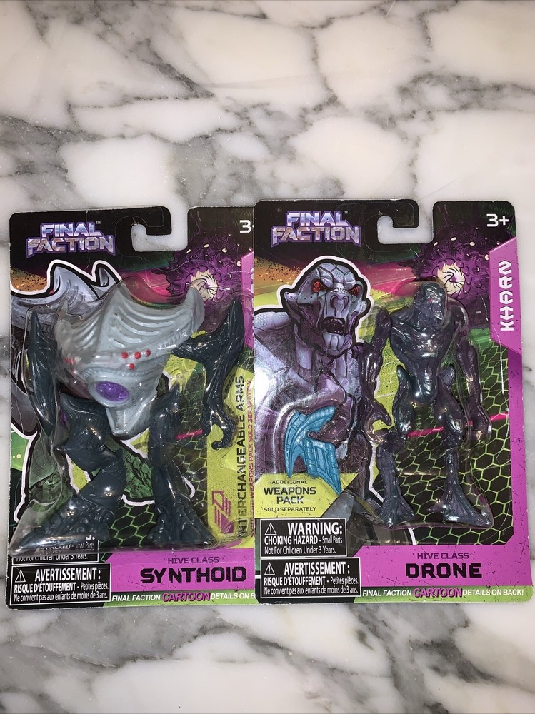 Final Faction KHARN SYNTHOID Action Figure & Hive class DRONE Action Figure NIP