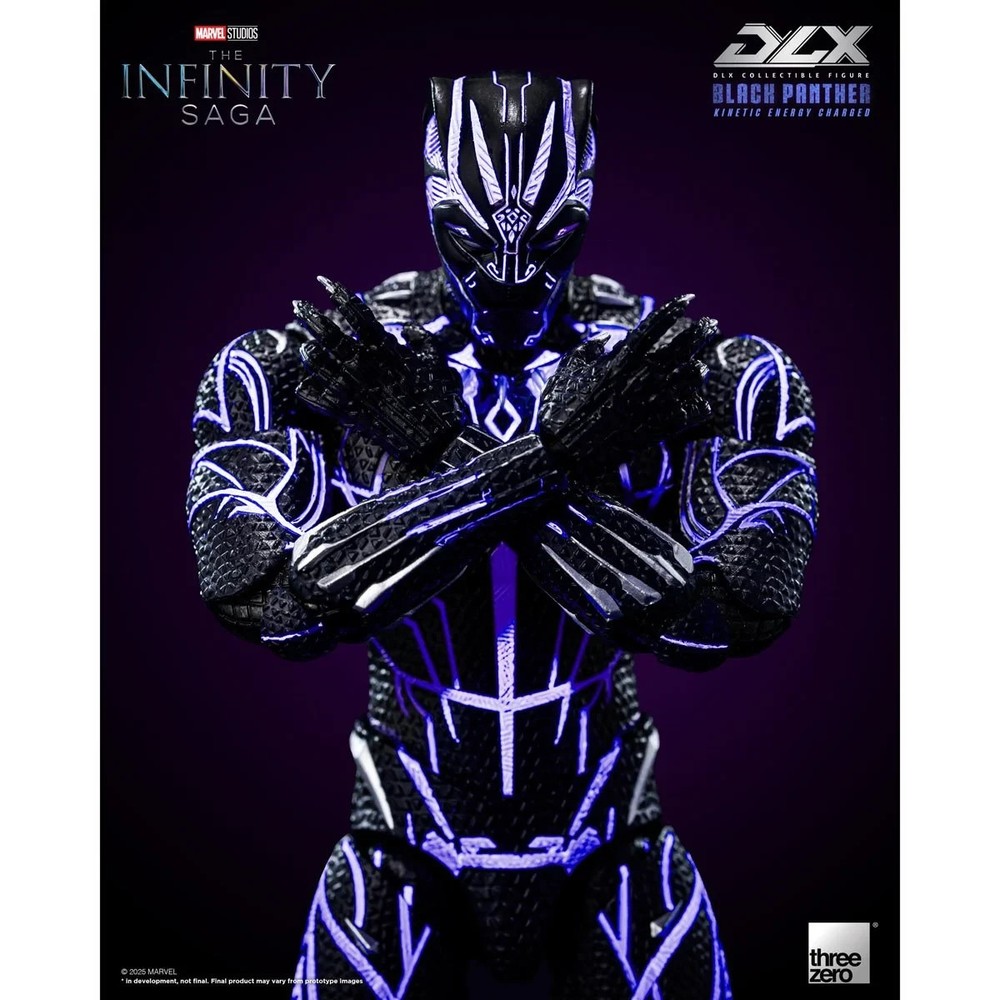 Threezero Marvel Infinity Black Panther Kinetic Energy Charged DLX Action Figure