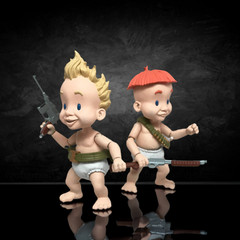 Sam and Max: Rubber Pants Commandos Deluxe Action Figure Set – Multicolor