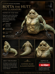 Rotta The Hutt Gladiator Custom Figurine Star Wars Inspired Hand Painted AU