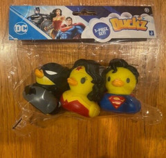 (1) Set DC Duckz Batman Superman Wonder Woman 3 Pack Rubber Ducks