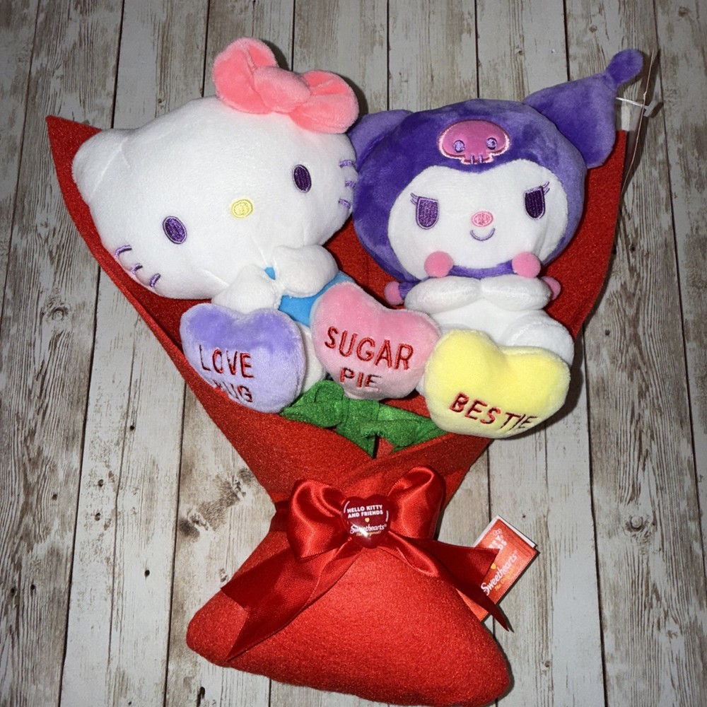Valentine’s Day HELLO KITTY & KUROMI Plush Bouquet Sweethearts 2026 NEW