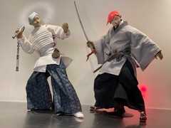 1:6 Custom ThreeA SAMURAI Ronin Shogun 2 Figure Lot, Stands Ashley Wood 3a Parts