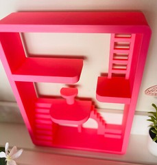 Pink Smiski House Shelf | Mini Figure Room Display | Kawaii Decor | Sonny Angels