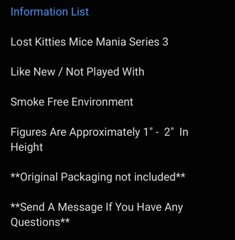 Lost Kitties Mice Mania Series 3 A8