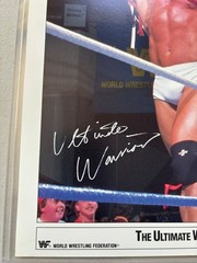 1989 WWF Superstars Ultimate Warrior 8.5×11″ Photo “Autographed” Facsimile WWE