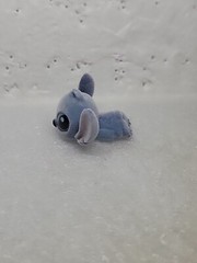 Disney Doorables Flocked Stitch Set of 4 Surfer Laying Hero and Puppy Pose