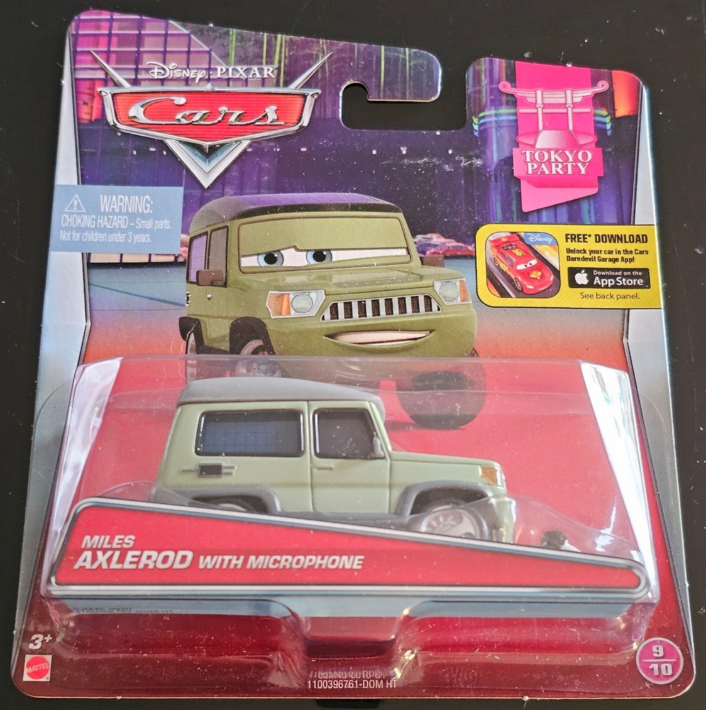 Disney Pixar Cars Tokyo Party Miles Axlerod With Microphone Mattel 2014 CJM45