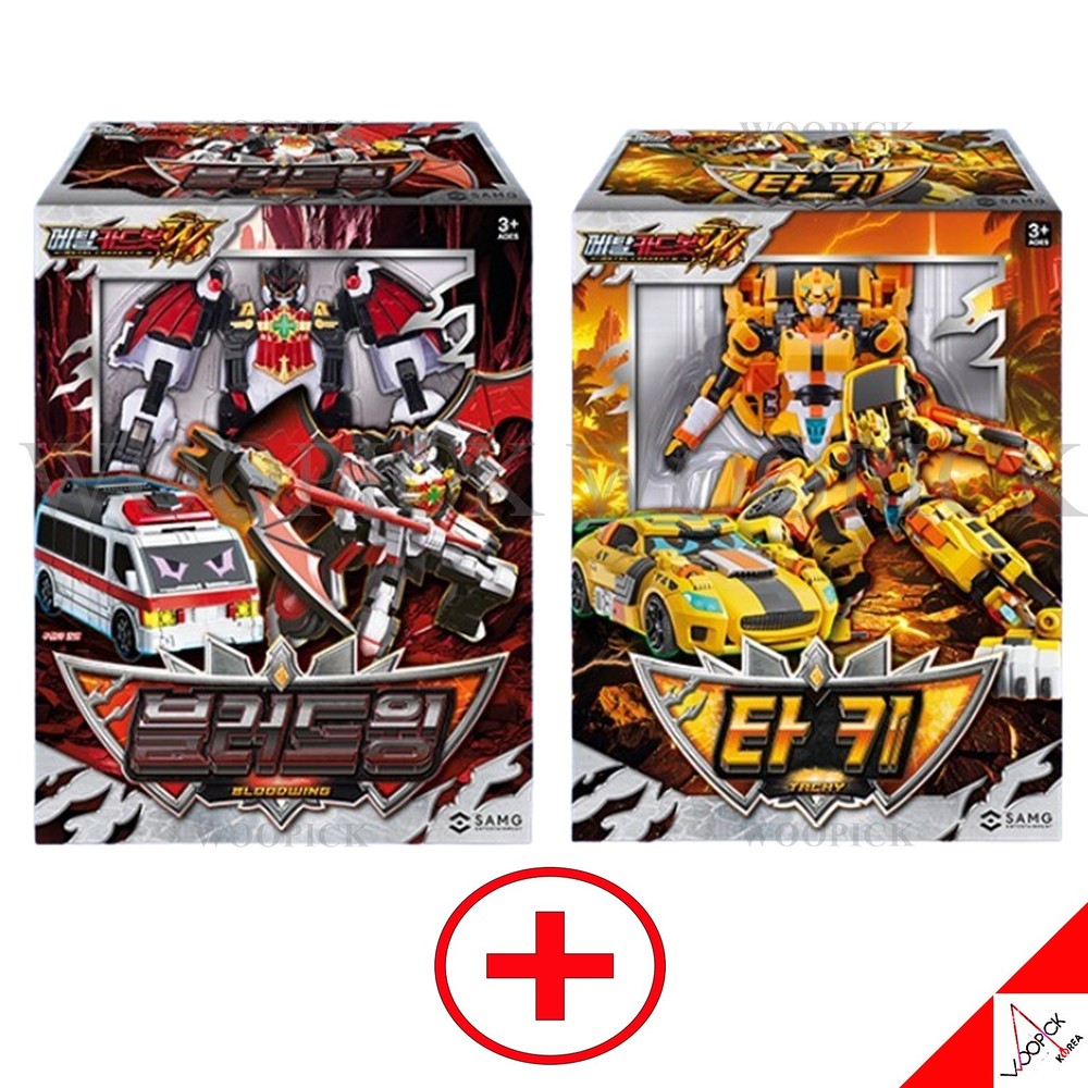 Metal Cardbot W Season3 BLOODWING + TACHY Set Transformer Robot Toy 2026