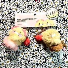 KAKAO Friends LOVE Magnet Valentine CHOONSIK Plushie Keyring Set New US Shipping