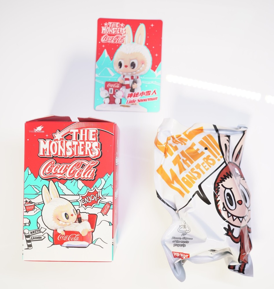 THE MONSTERS Coca Cola Little Snowman POP MART Figure Open Box Sealed Bag & Card